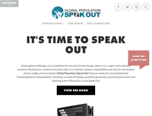 Tablet Screenshot of populationspeakout.org